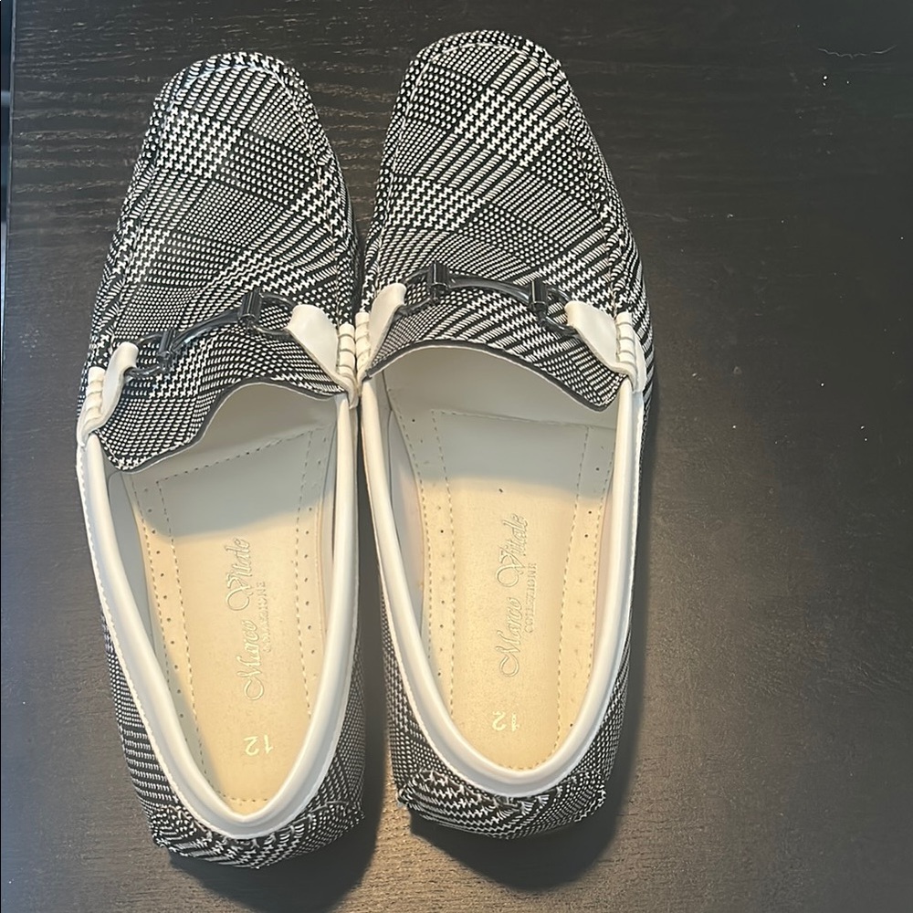 Stylish Kids' Black and White Loafers